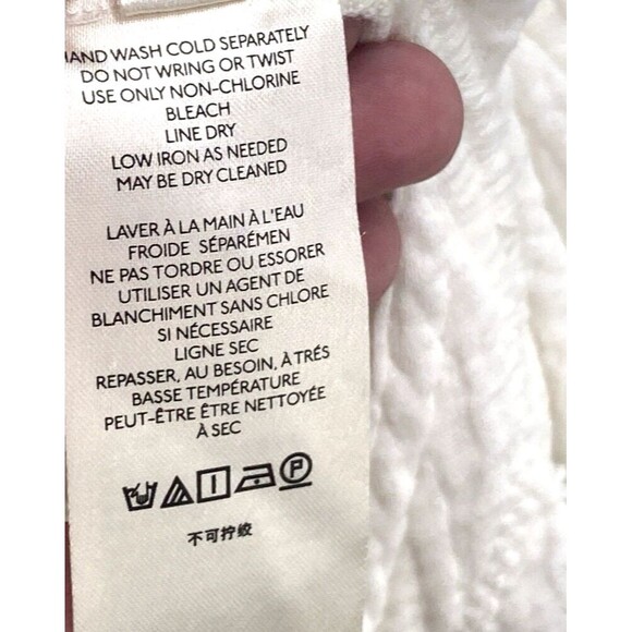 We The Free People Oversize Top M Cream Cotton Button Fray Pillowy Cover Up - Picture 9 of 13